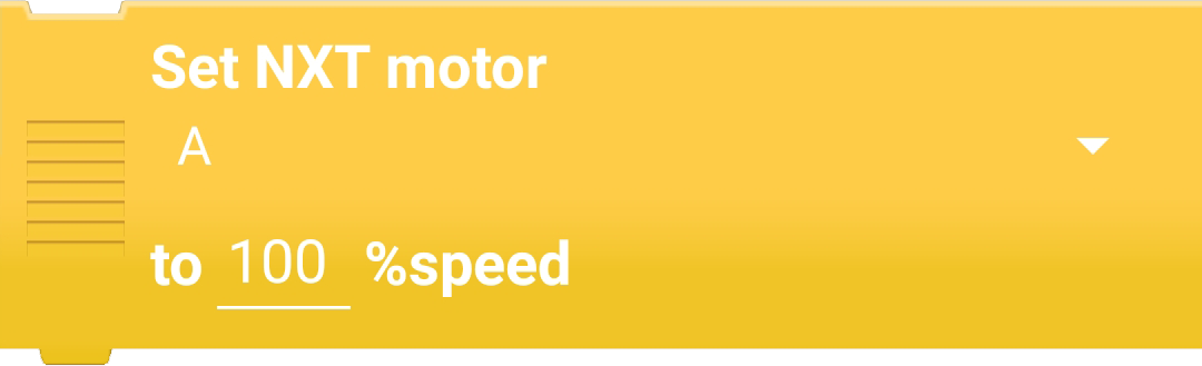 Set NXT motor speed
