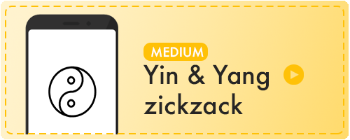 Yin Yang Zickzack Badge